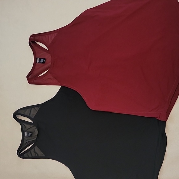 Victoria's Secret Tops - Victoria's Secret Black and Burgundy Tank Tops